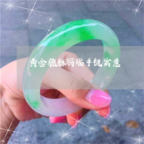 黄金貔貅玛瑙手链寓意/2023060351624