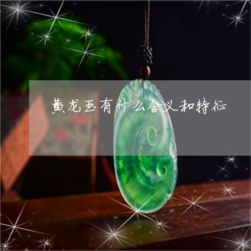 黄龙玉有什么含义和特征/2023061803713