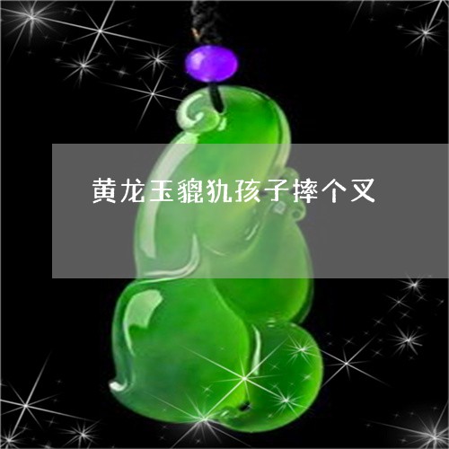 黄龙玉貔犰孩子摔个叉/2023060386848