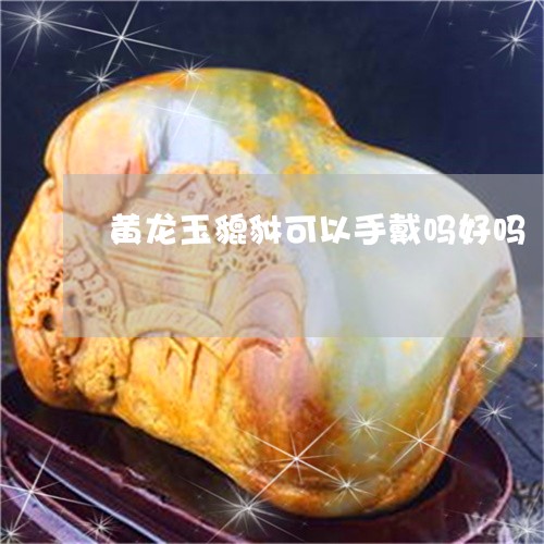 黄龙玉貔貅可以手戴吗好吗/2023071170716