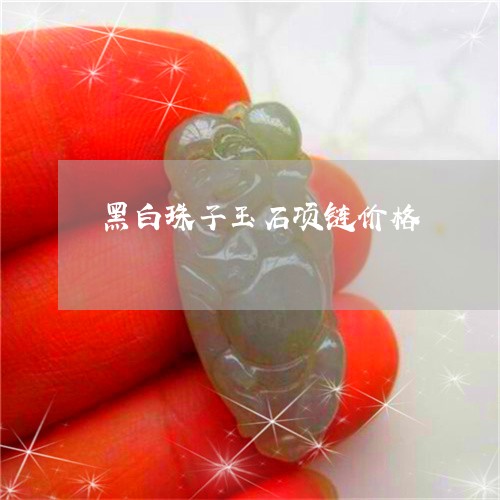 黑白珠子玉石项链价格/2023060383513