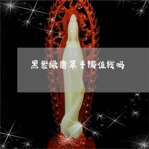 黑紫绿翡翠手镯值钱吗/2023071104037