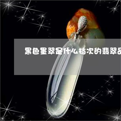 黑色墨翠是什么档次的翡翠品牌/2023071238682