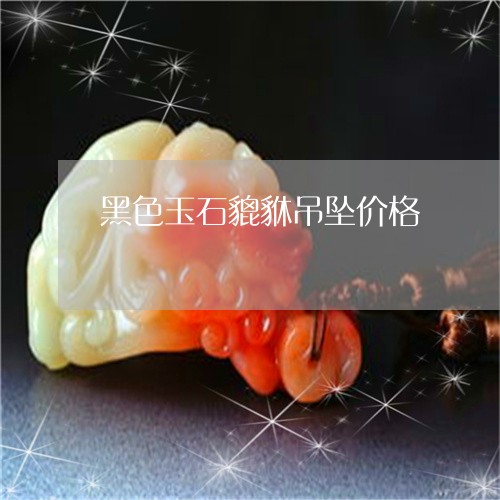 黑色玉石貔貅吊坠价格/2023060395049