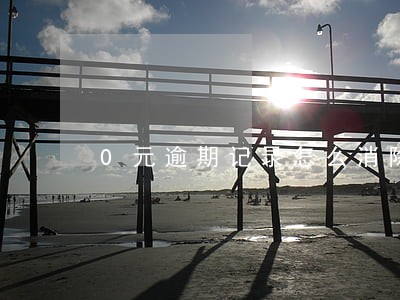 0元逾期记录怎么消除 0元逾期记录怎么消除