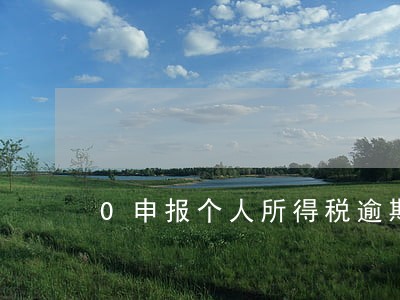 0申报个人所得税逾期罚多少