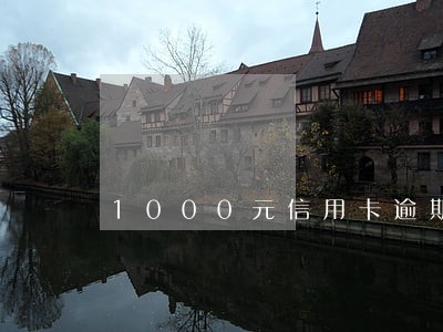 1000元信用卡逾期7年 1000元信用卡逾期7年