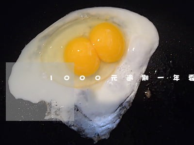 1000元逾期一年要还多少钱