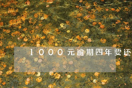 1000元逾期四年要还多少 1000元逾期四年要还多少