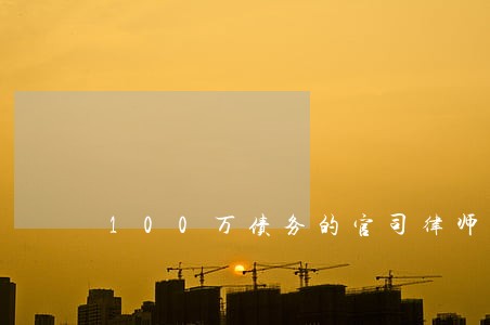 100万债务的官司律师费问题 100万债务的官司律师费问题
