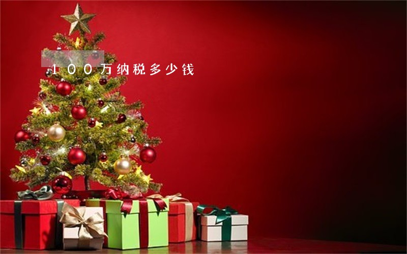 100万纳税多少钱 100万纳税多少钱