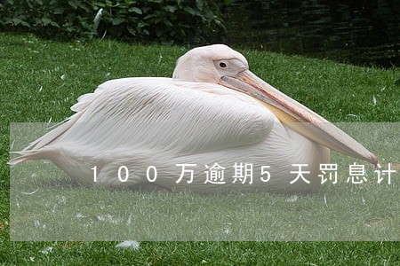 100万逾期5天罚息计算 100万逾期5天罚息计算