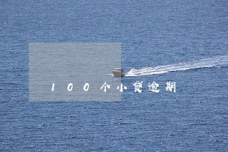 100个小贷逾期 100个小贷逾期