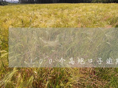 100个高炮口子逾期
