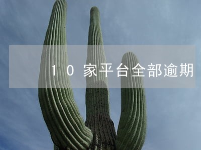 10家平台全部逾期 10家平台全部逾期
