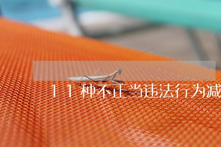 11种不正当违法行为减去了 11种不正当违法行为减去了