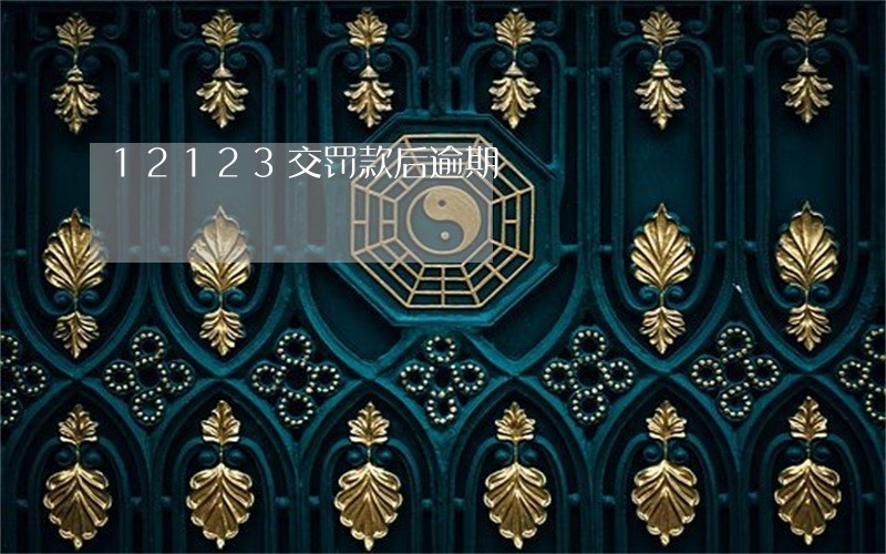 12123交罚款后逾期 12123交罚款后逾期
