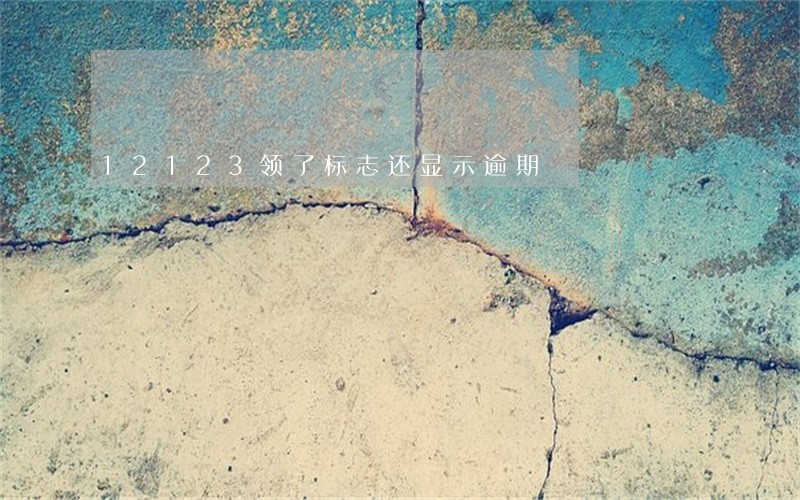 12123领了标志还显示逾期 12123领了标志还显示逾期