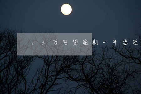 15万网贷逾期一年要还多少 15万网贷逾期一年要还多少