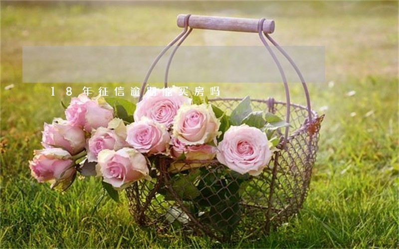 18年征信逾期能买房吗 18年征信逾期能买房吗