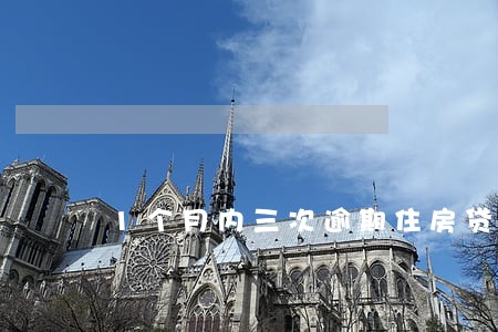 1个月内三次逾期住房贷款 1个月内三次逾期住房贷款