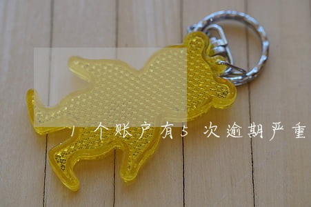1个账户有5次逾期严重吗 1个账户有5次逾期严重吗