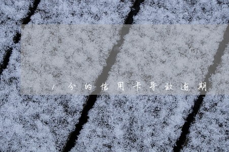 1分的信用卡导致逾期