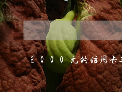 2000元的信用卡逾期一个月 2000元的信用卡逾期一个月