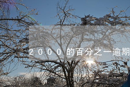 2000的百分之一逾期费 2000的百分之一逾期费
