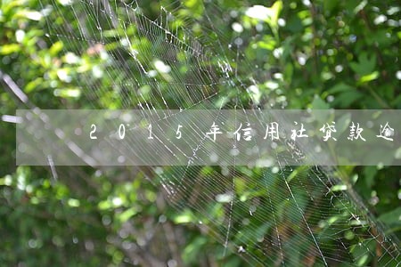 2015年信用社贷款逾期利率 2015年信用社贷款逾期利率