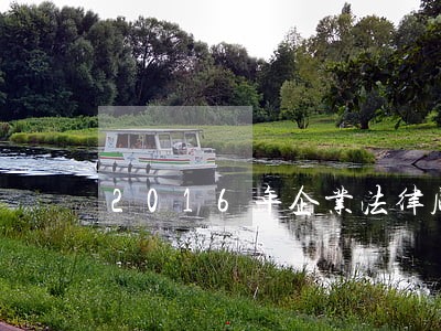 2016年企业法律顾问 2016年企业法律顾问