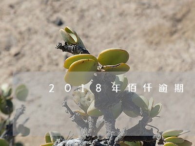 2018年佰仟逾期