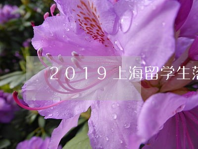 2019上海留学生落户 2019上海留学生落户