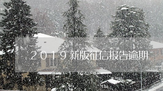 2019新版征信报告逾期 2019新版征信报告逾期