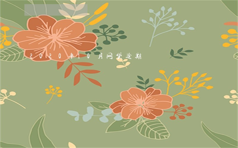 2020年10月网贷逾期 2020年10月网贷逾期