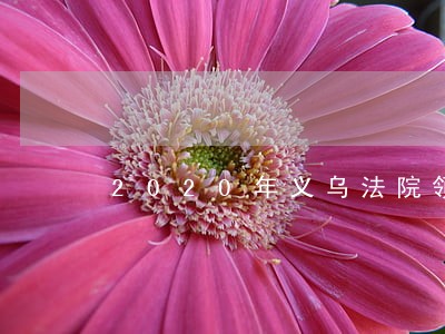 2020年义乌法院领导班子 2020年义乌法院领导班子
