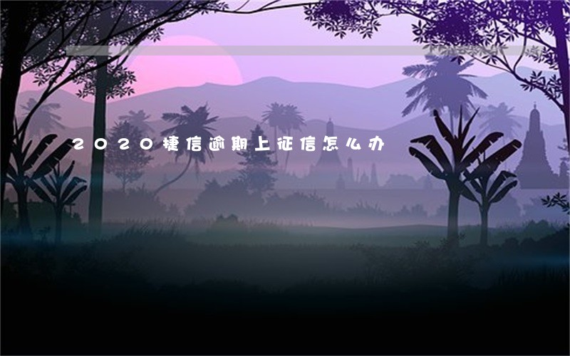 2020捷信逾期上征信怎么办 2020捷信逾期上征信怎么办
