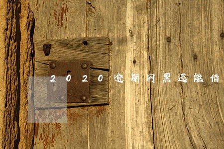2020逾期网黑还能借钱吗 2020逾期网黑还能借钱吗