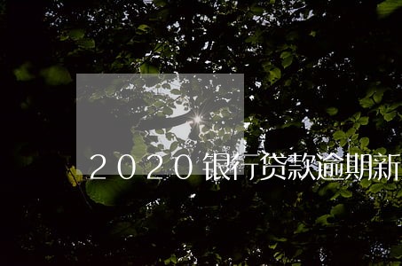 2020银行贷款逾期新规定 2020银行贷款逾期新规定