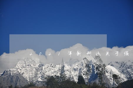 2021年新刑法关于强奸罪