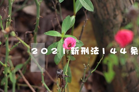 2021新刑法144条内容 2021新刑法144条内容