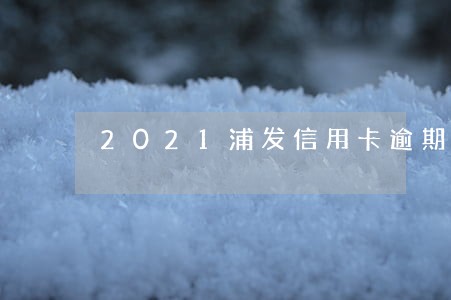 2021浦发信用卡逾期 2021浦发信用卡逾期