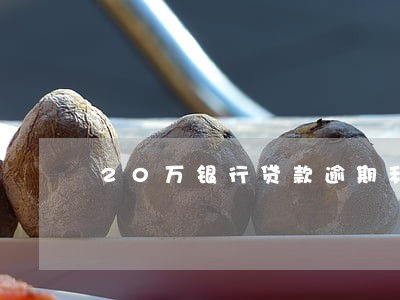 20万银行贷款逾期利息 20万银行贷款逾期利息