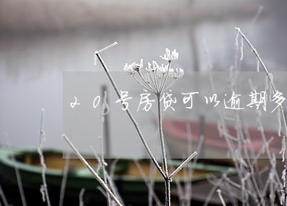 20号房贷可以逾期多久 20号房贷可以逾期多久