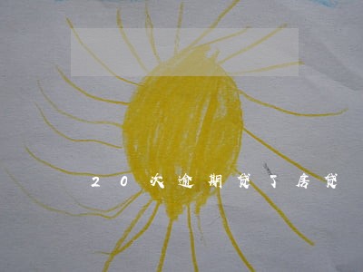 20次逾期贷了房贷 20次逾期贷了房贷