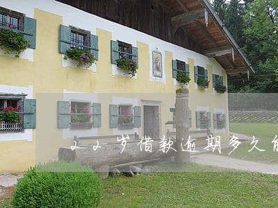 22岁借款逾期多久能消除 22岁借款逾期多久能消除