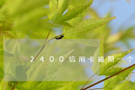 2400信用卡逾期一个月 2400信用卡逾期一个月