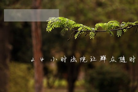 24小时法院让群众随时能办事 24小时法院让群众随时能办事
