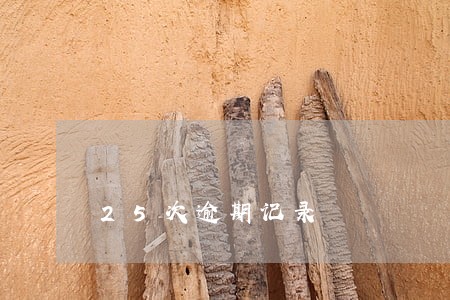 25次逾期记录
