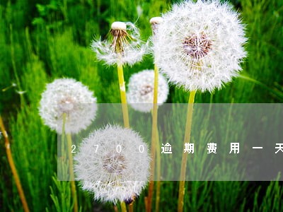 2700逾期费用一天10元